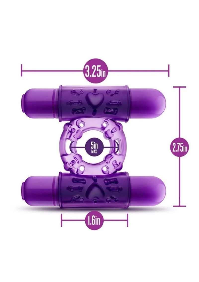 Play with Me Double Play Dual Vibrating Cock Ring - Image 4