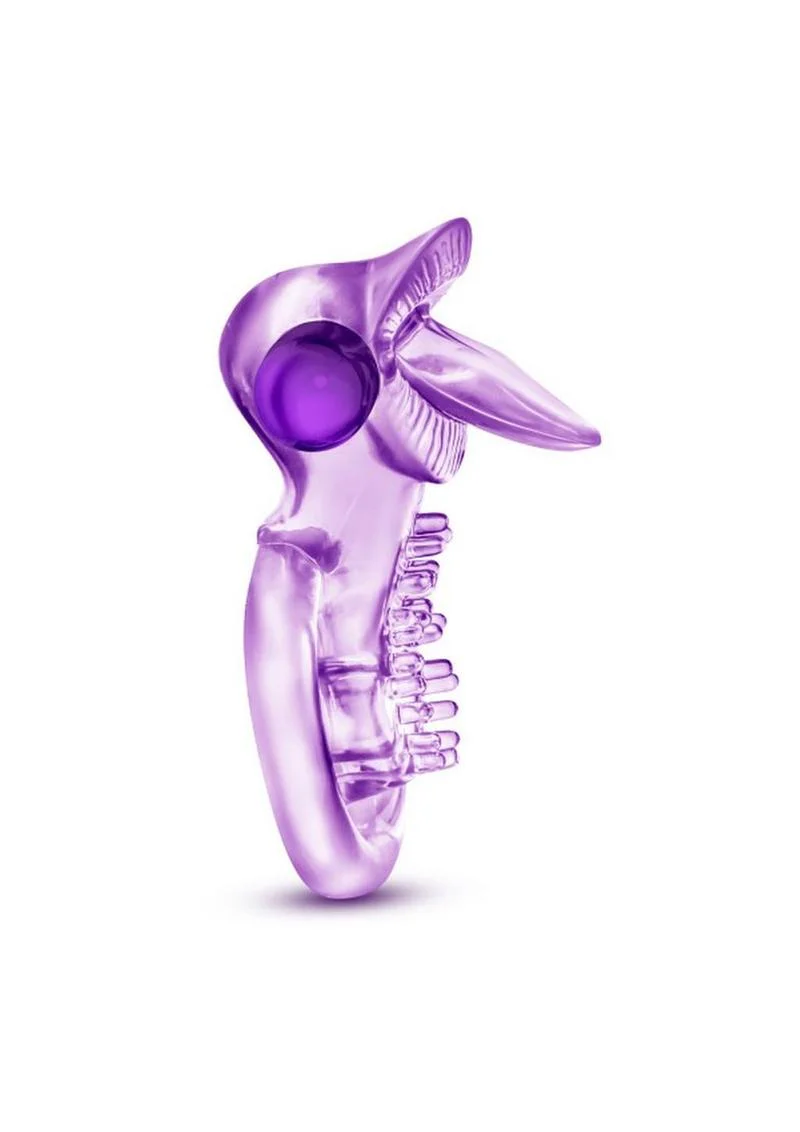 Play with Me Lick It Vibrating Double Strap Cock Ring - Image 3