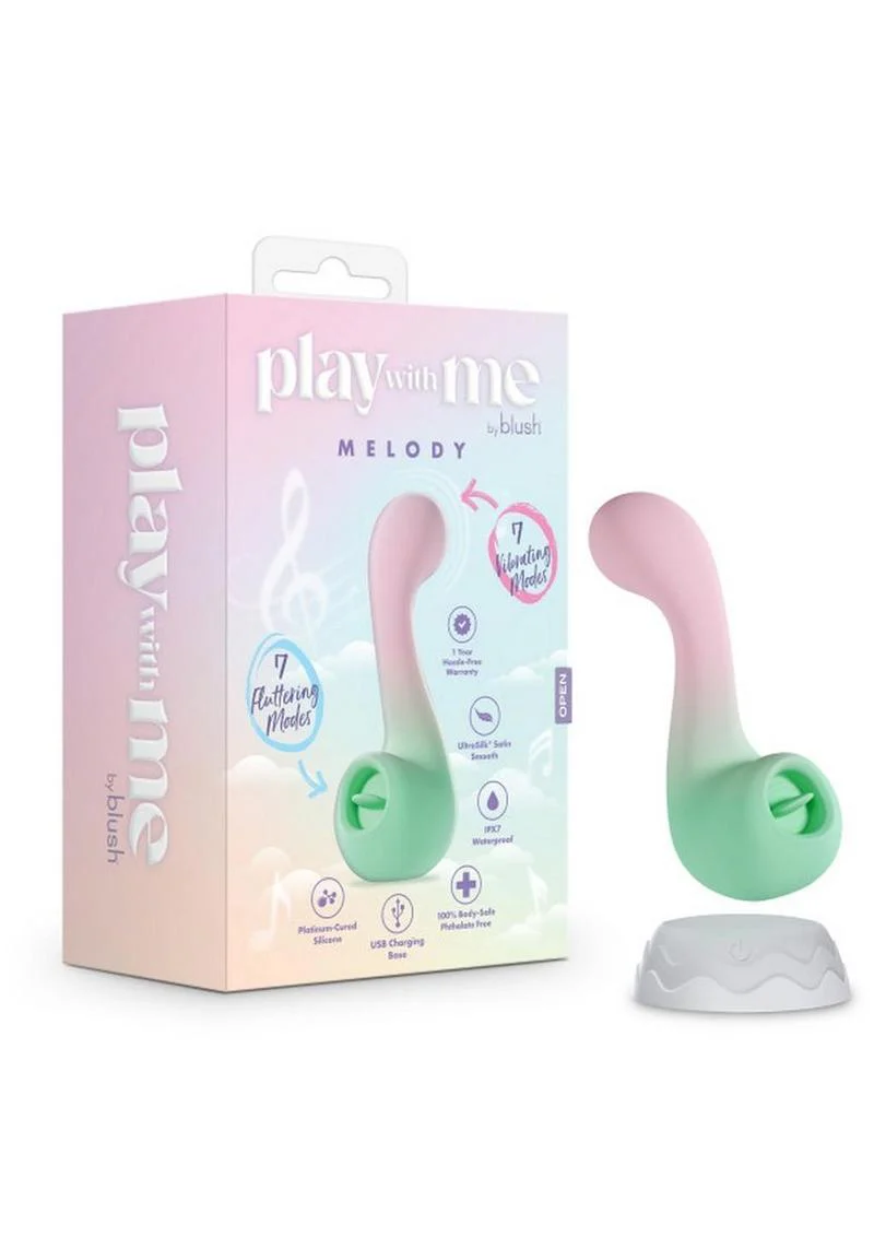 Play with Me Melody Rechargeable Silicone Dual-End Vibrator - Image 2