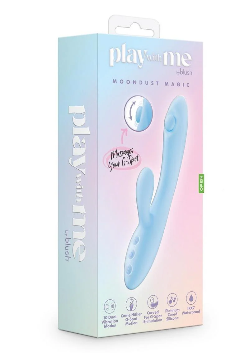 Play with Me Moondust Magic Rechargeable Silicone Rabbit Vibrator - Image 2