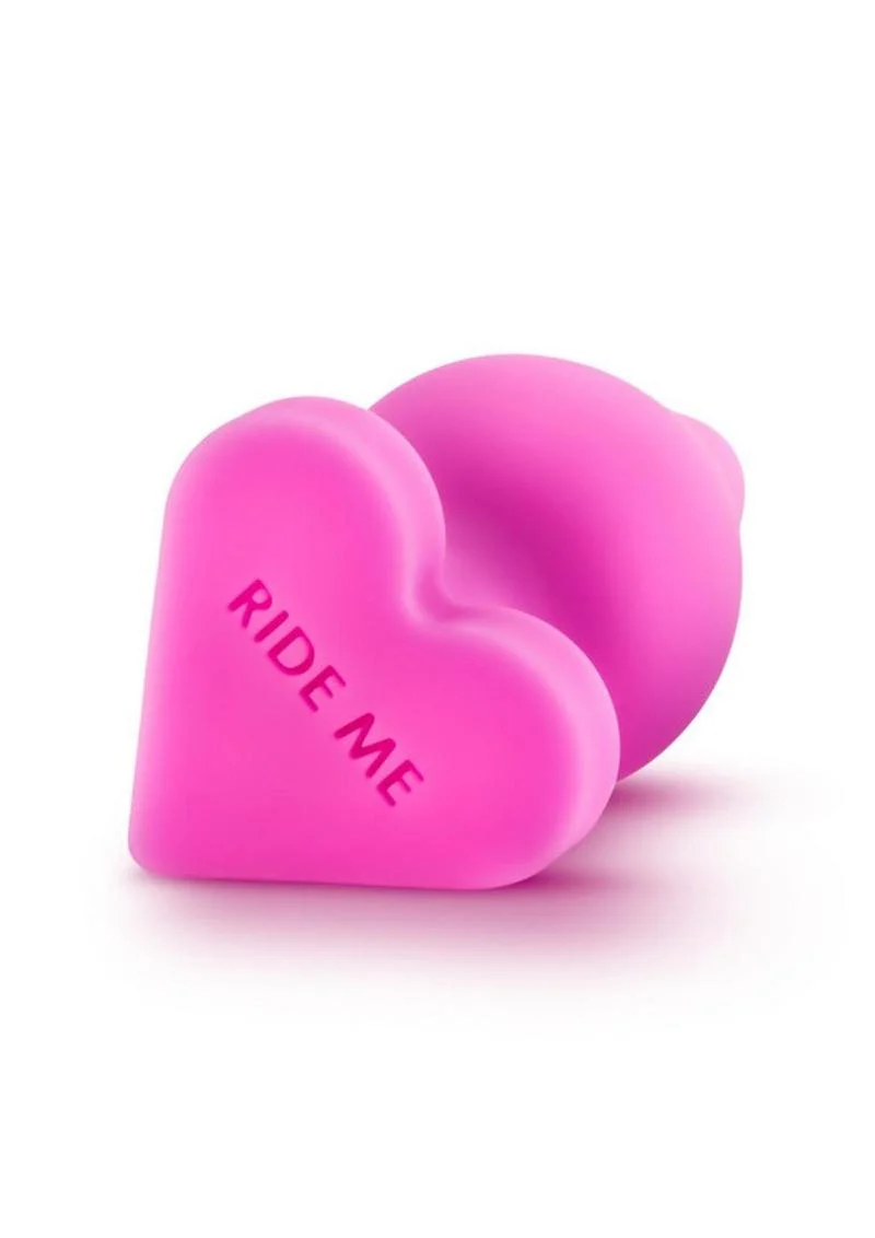 Play with Me Naughtier Candy Heart Ride Me Silicone Butt Plug - Image 3