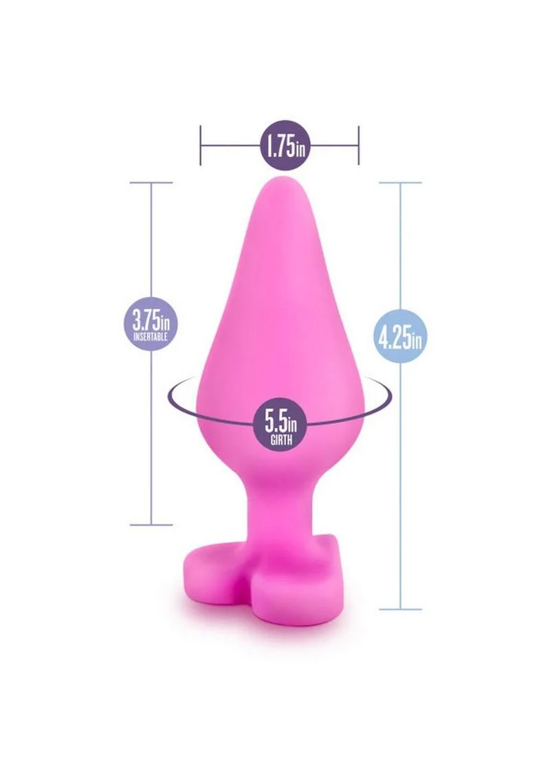 Play with Me Naughtier Candy Heart Ride Me Silicone Butt Plug - Image 4