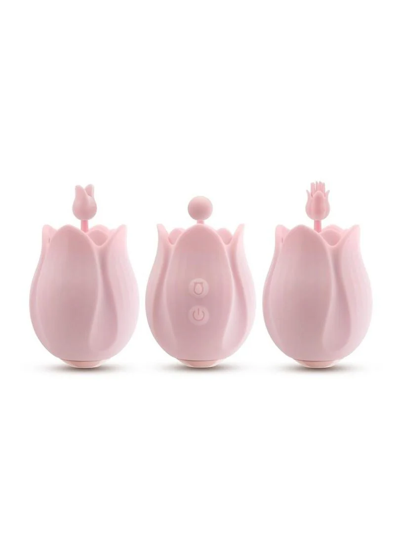 Play with Me Romanic Rose Rechargeable Silicone Clitoral Stimulator - Image 3