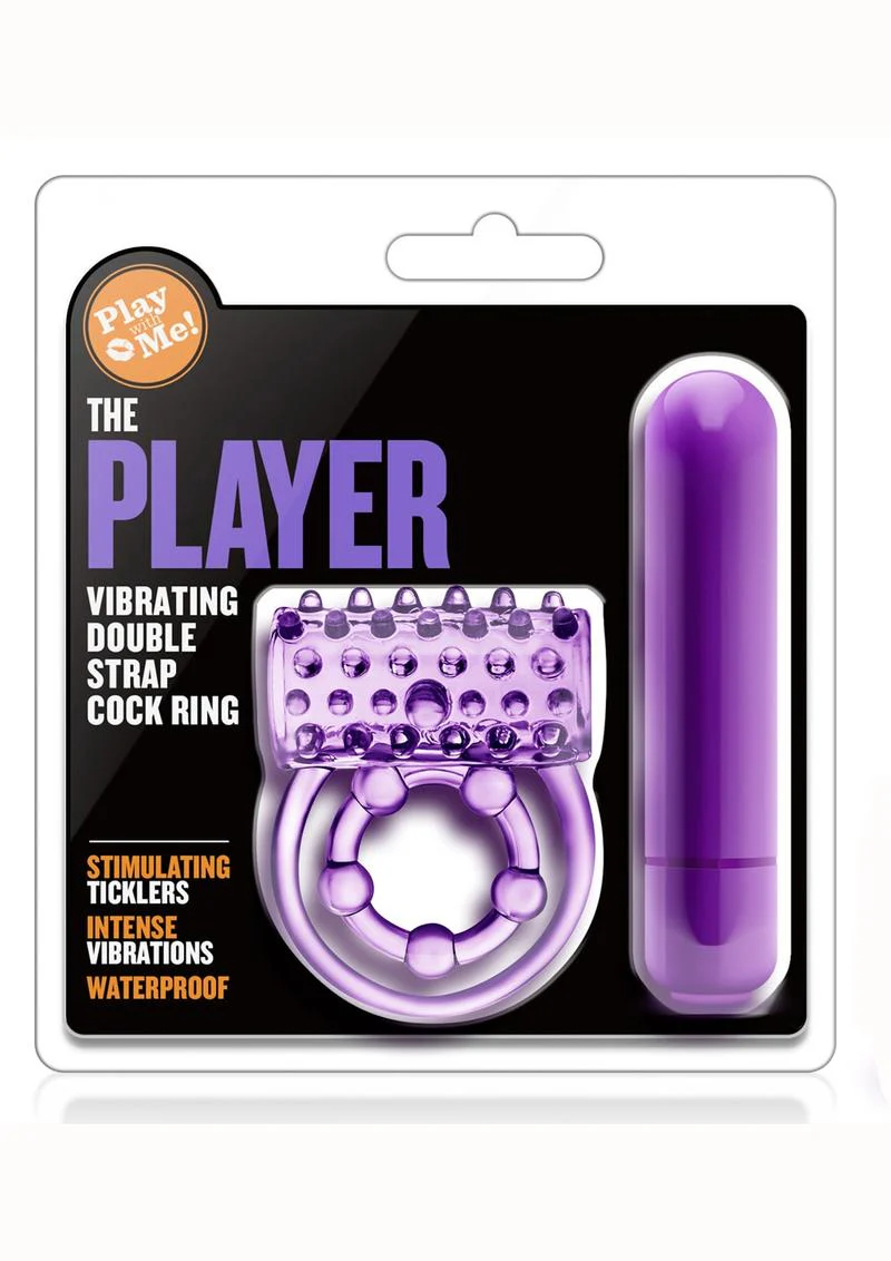 Play with Me The Player Vibrating Double Strap Cock Ring - Image 2