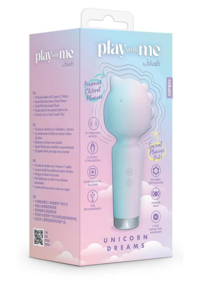 Play with Me Unicorn Dreams Silicone Rechargeable Clitoral Stimulator - Image 2
