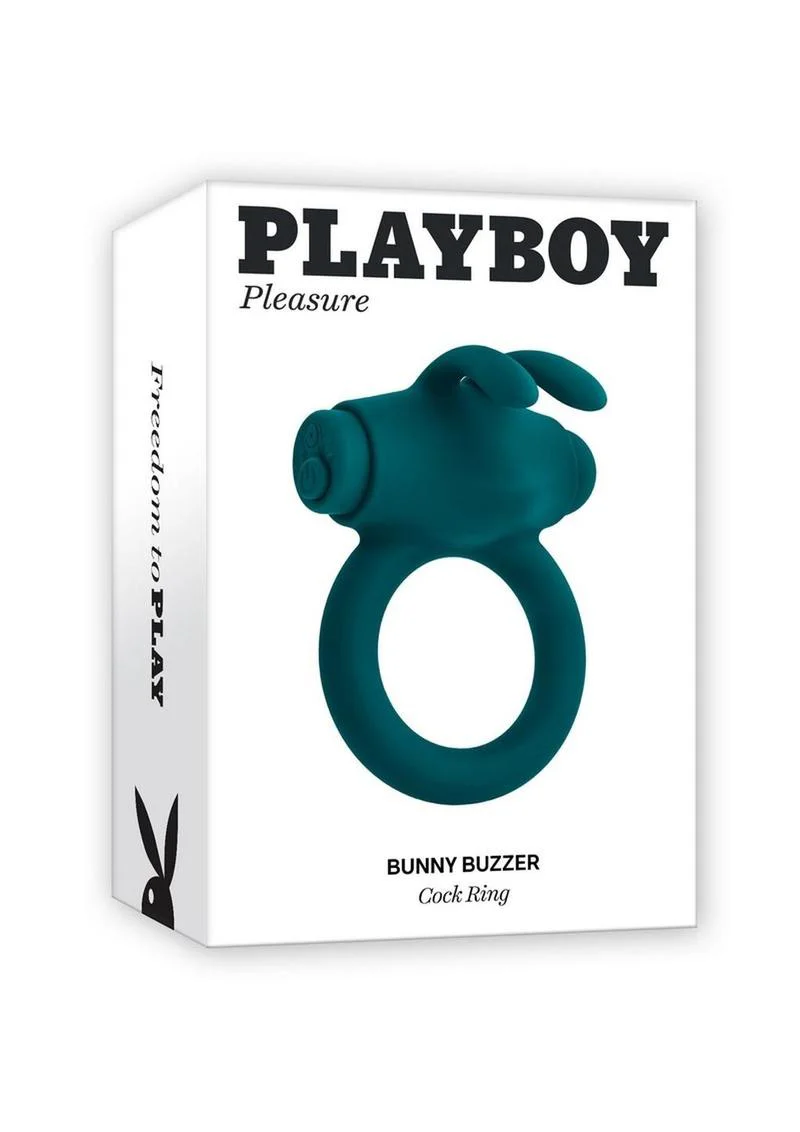 Playboy Bunny Buzzer Rechargeable Silicone Cock Ring - Image 2