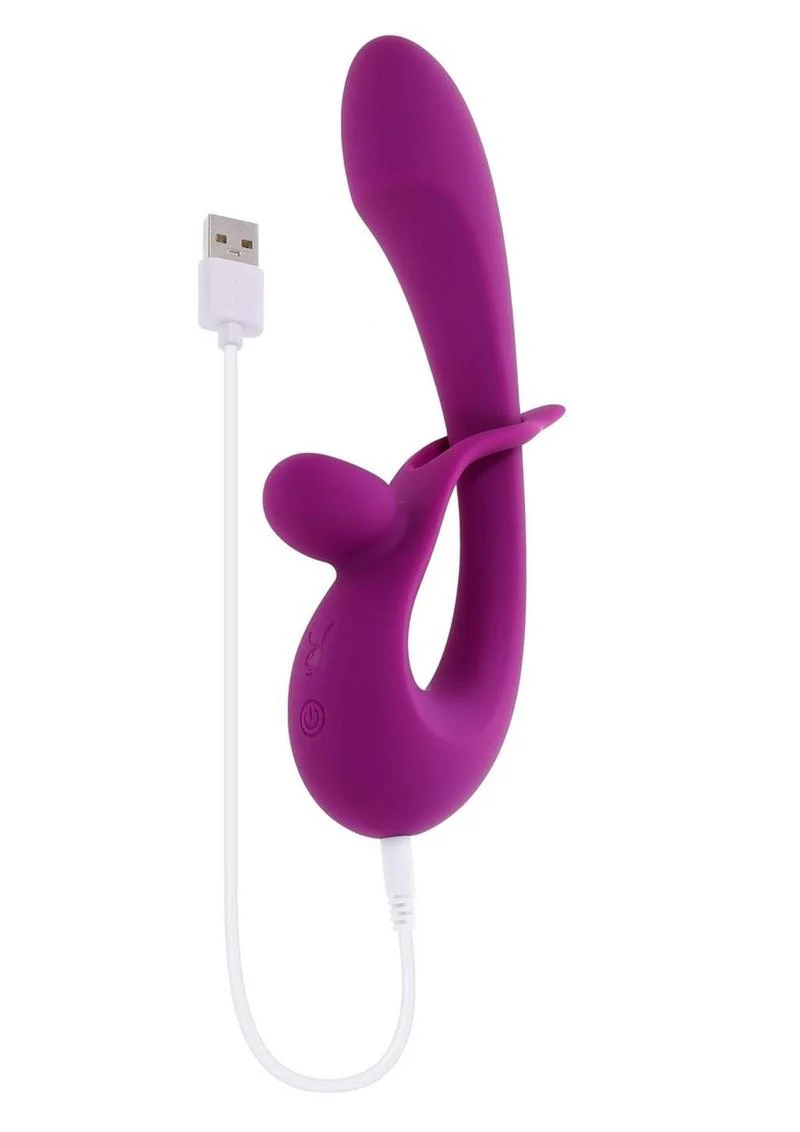 Playboy Cha Cha Slide Rechargeable Silicone Dual Vibrator - Image 4