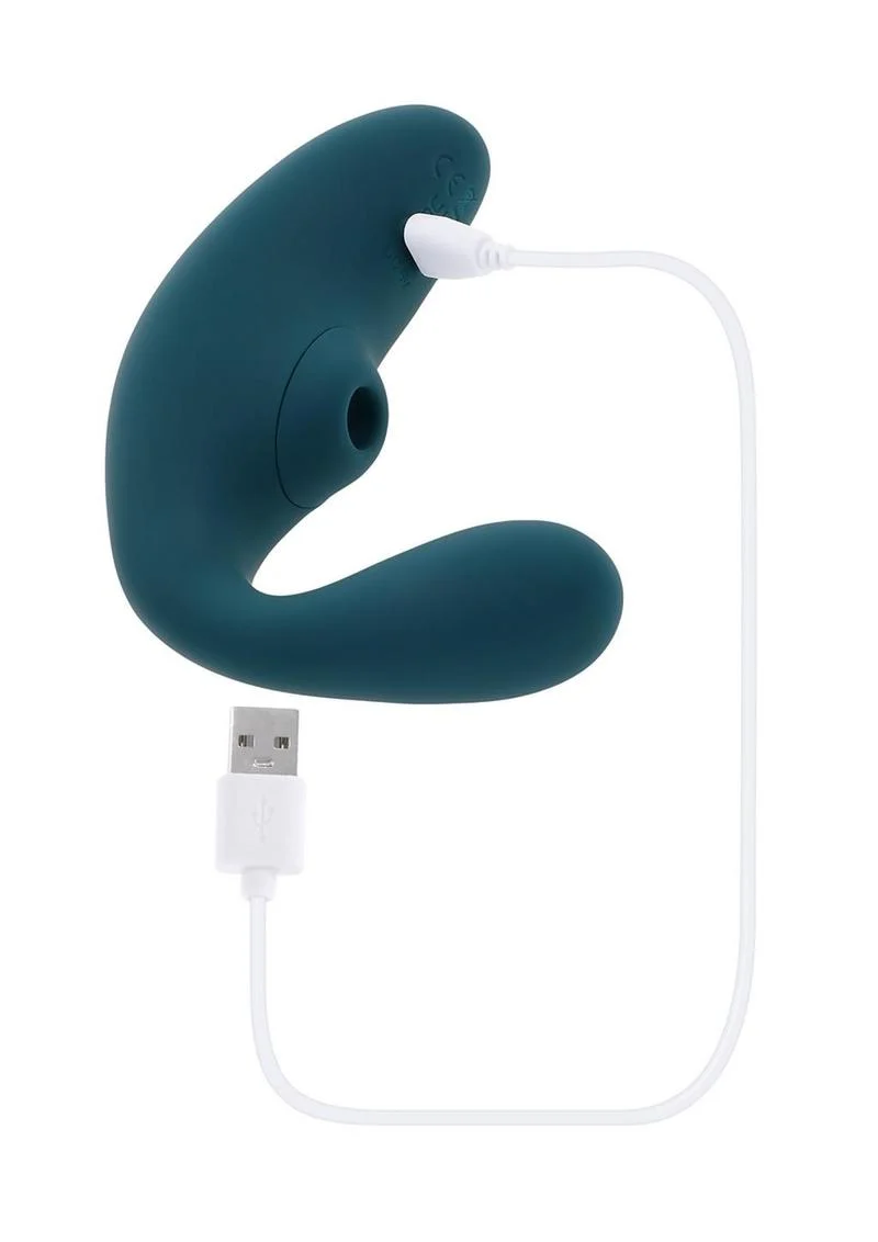Playboy Charmer Rechargeable Silicone Dual Vibrator with Clitoral Stimulation - Image 4
