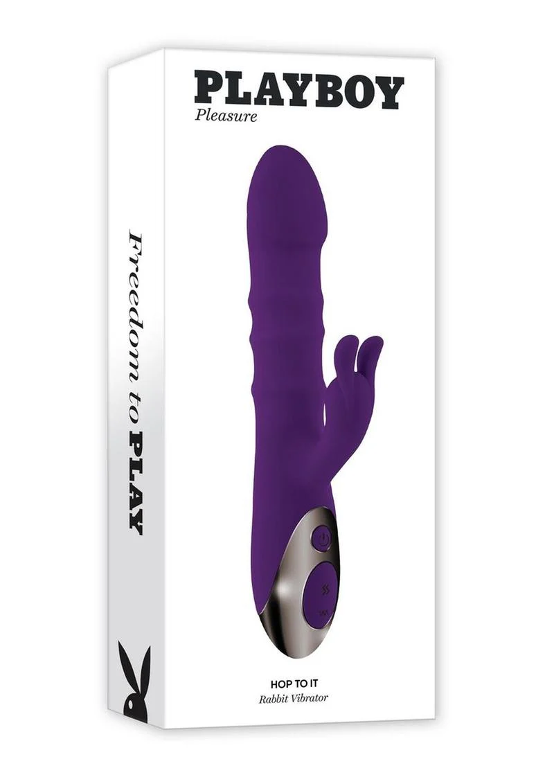 Playboy Hop to It Rechargeable Silicone Rabbit Vibrator - Image 2