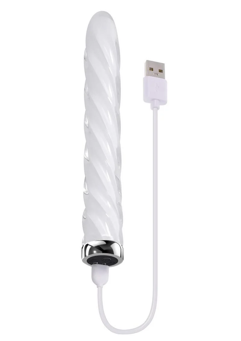 Playboy In A Twist Rechargeable Glass Vibrator - Image 4