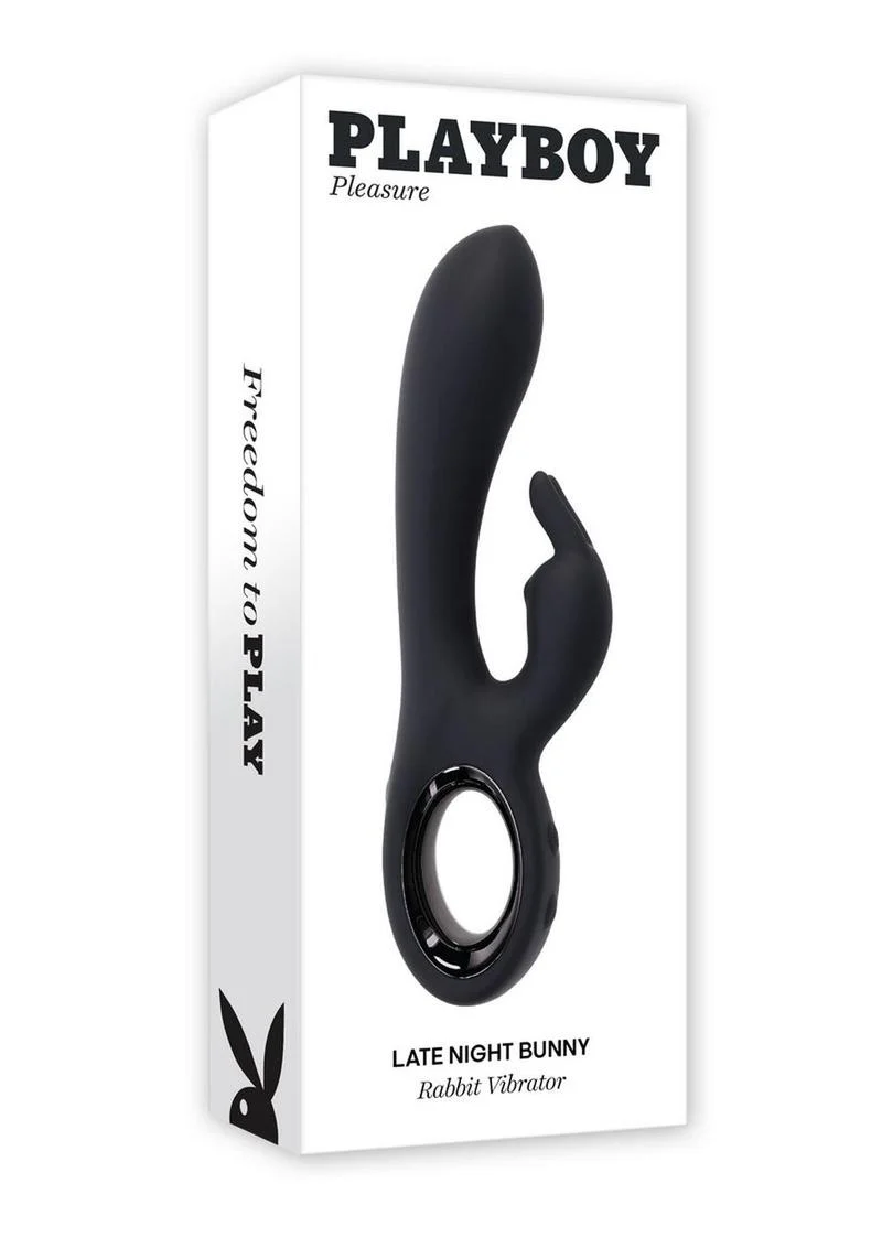 Playboy Late Night Bunny Rechargeable Silicone Dual Vibrator - Image 2