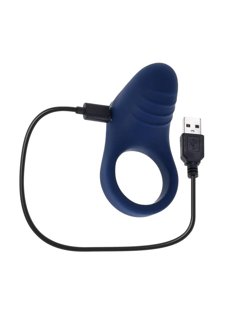 Playboy Pleasure Point Rechargeable Silicone Cock Ring - Image 4
