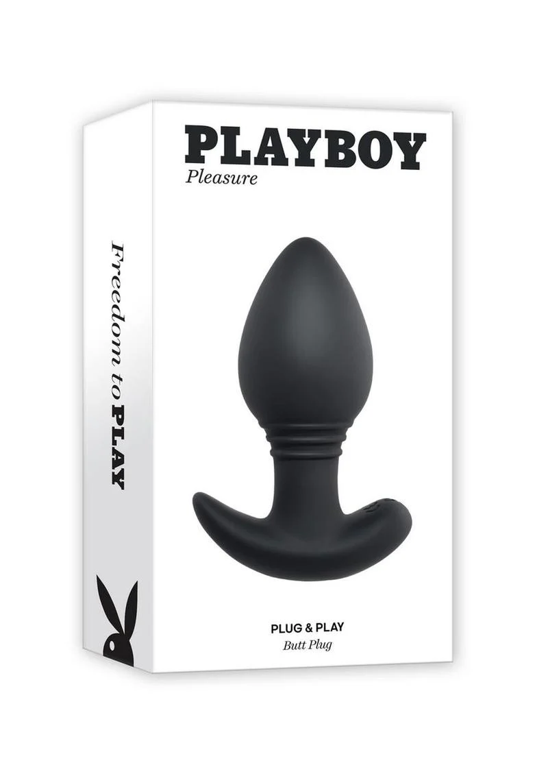 Playboy Plug and Play Rechargeable Silicone Vibrating Anal Plug with Remote Control - Image 2