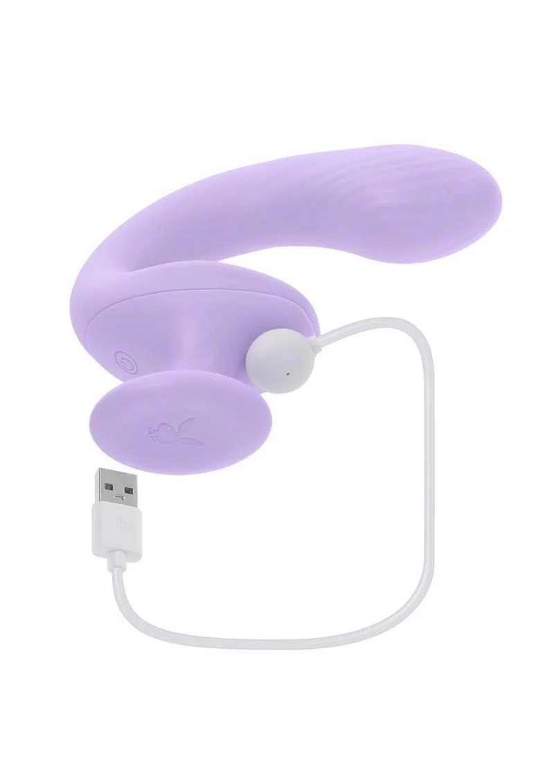 Playboy Rev Me Up Rechargeable Silicone Dual Vibrator with Clitoral Stimulator - Image 4