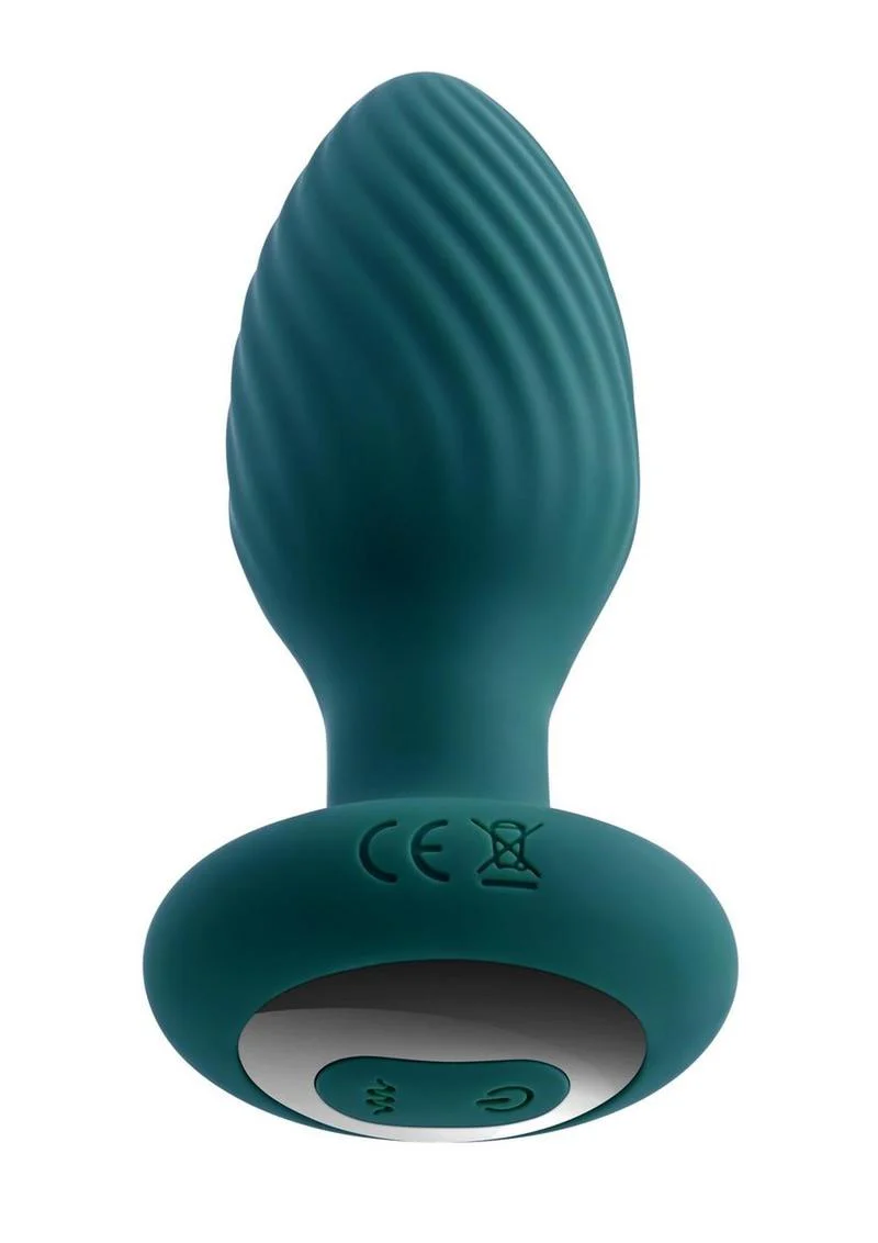 Playboy Spinning Tail Teaser Rechargeable Silicone Rotating Anal Plug with Remote Control - Image 3