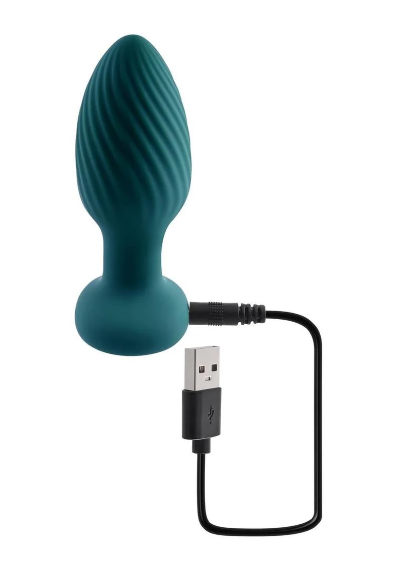 Playboy Spinning Tail Teaser Rechargeable Silicone Rotating Anal Plug with Remote Control - Image 4