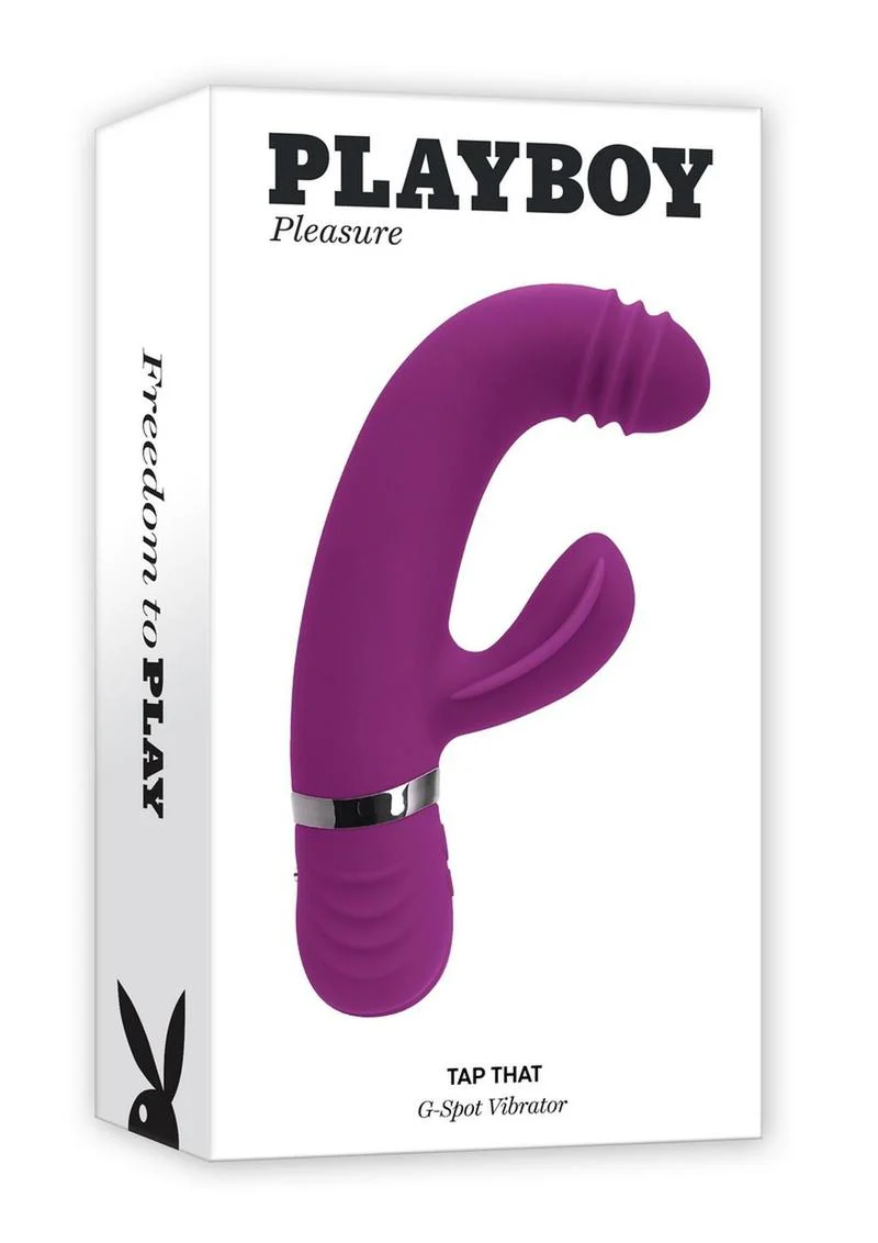 Playboy Tap That Rechargeable Silicone Vibrator with Clitoral Stimulator - Image 2