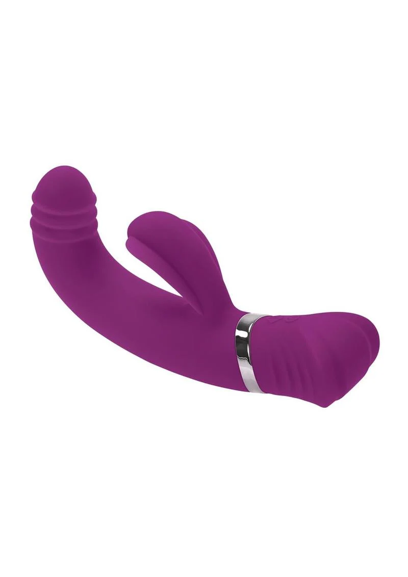 Playboy Tap That Rechargeable Silicone Vibrator with Clitoral Stimulator - Image 3