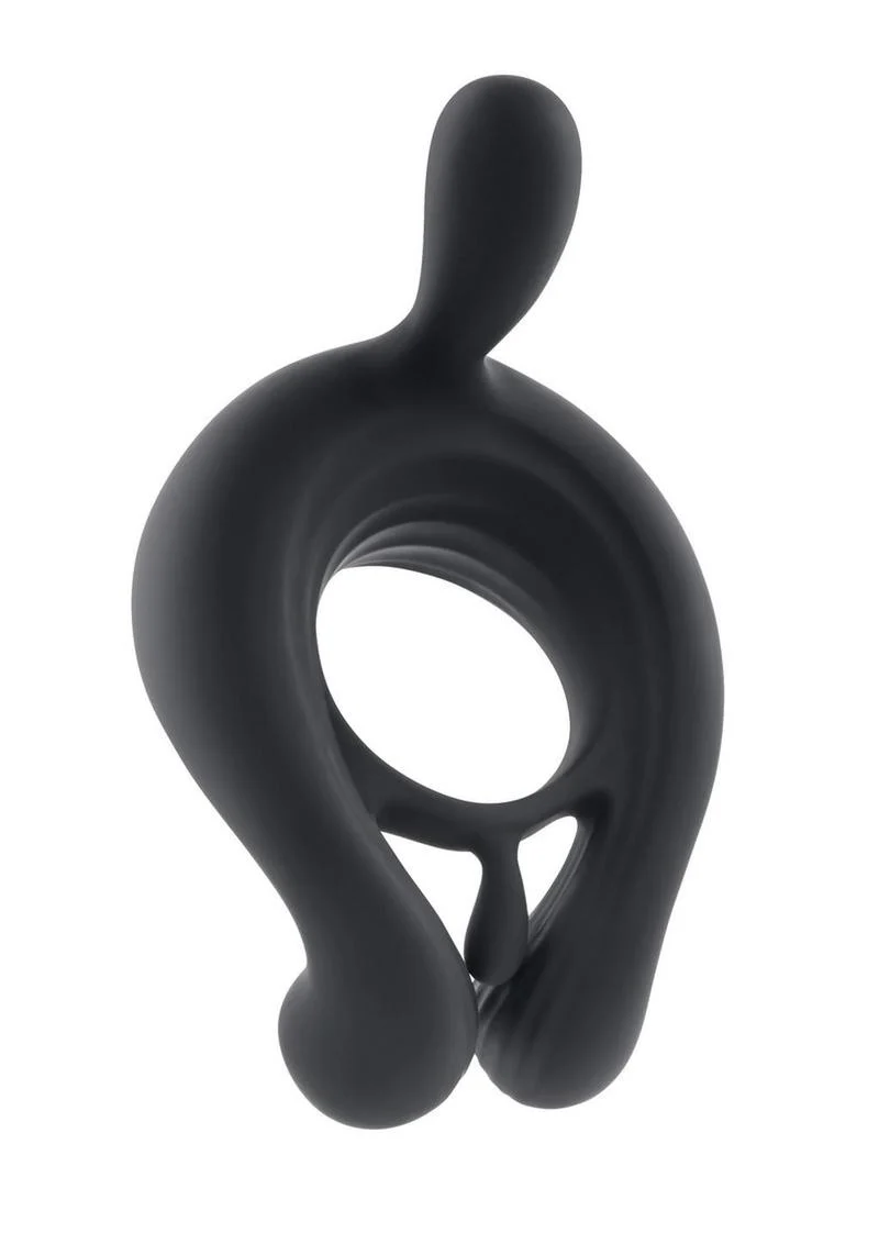 Playboy Triple Play Rechargeable Silicone Cock Ring with Remote Control - Image 3