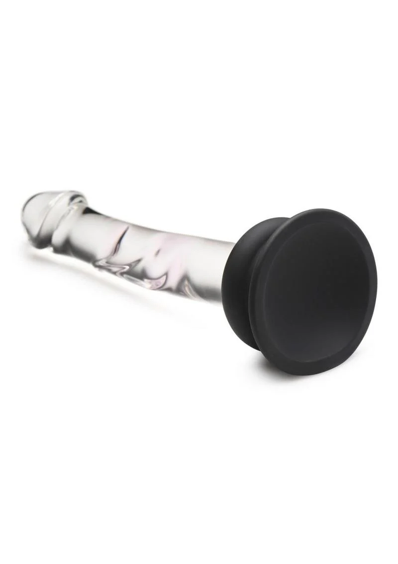 Pleasure Crystals Glass Dildo with Silicone Base - Image 6
