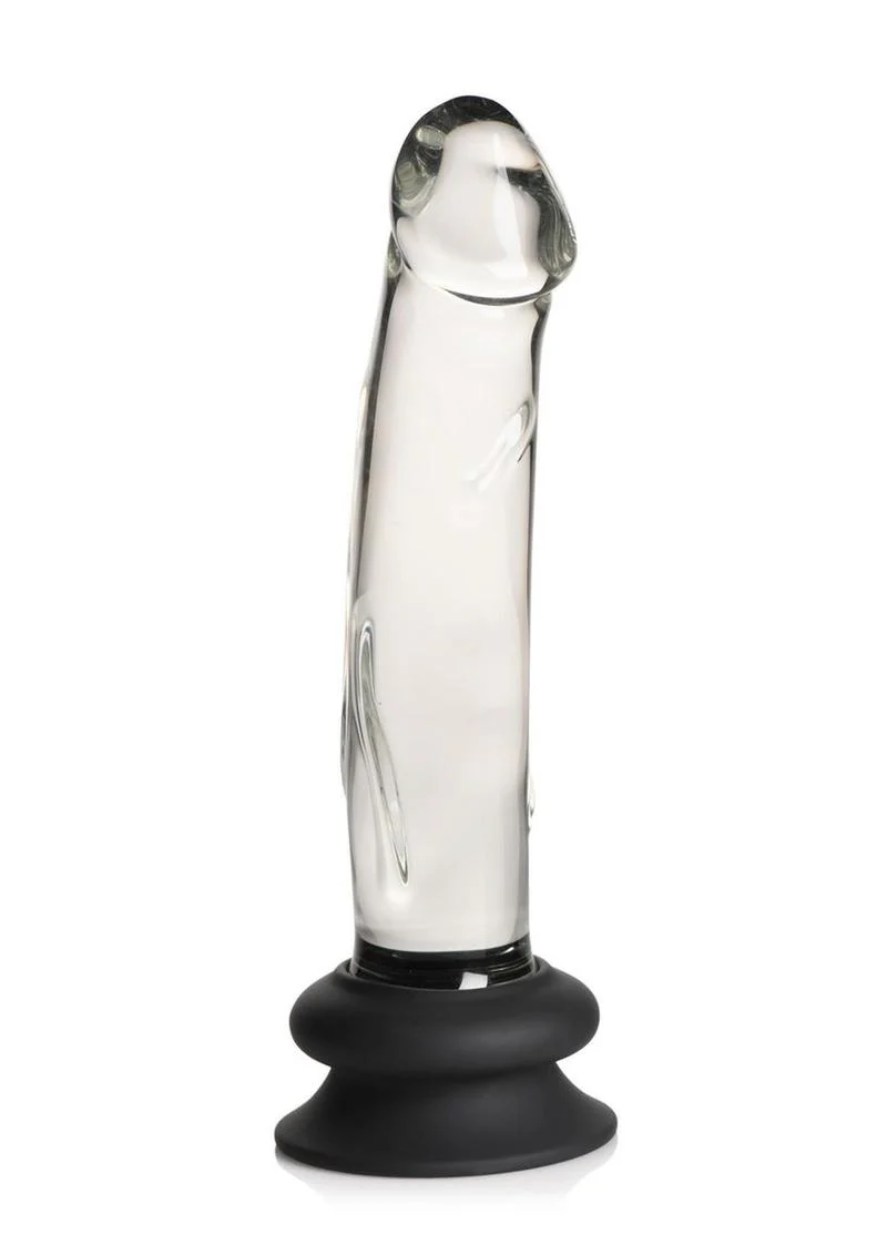 Pleasure Crystals Glass Dildo with Silicone Base - Image 8