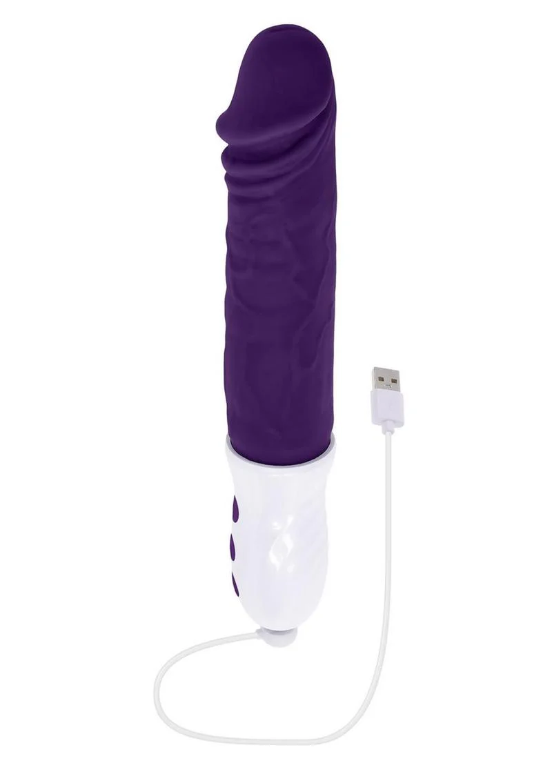 Plum Thrust Rechargeable Silicone Dildo - Image 4