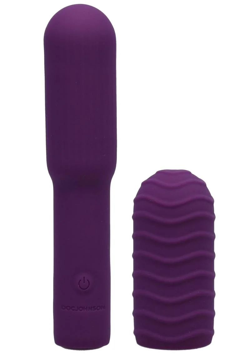 Pocket Rocket Elite Silicone Rechargeable Mini Vibrator with Removable Sleeve - Image 2