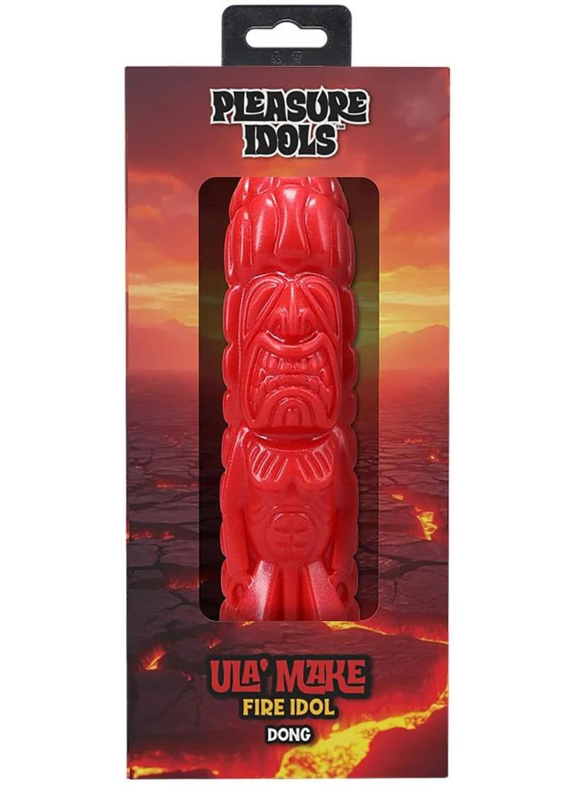 Polynesian Pleasure Idols Ula' Make Fire Idol Rechargeable Silicone Vibrating Dildo with Remote Control - Image 2