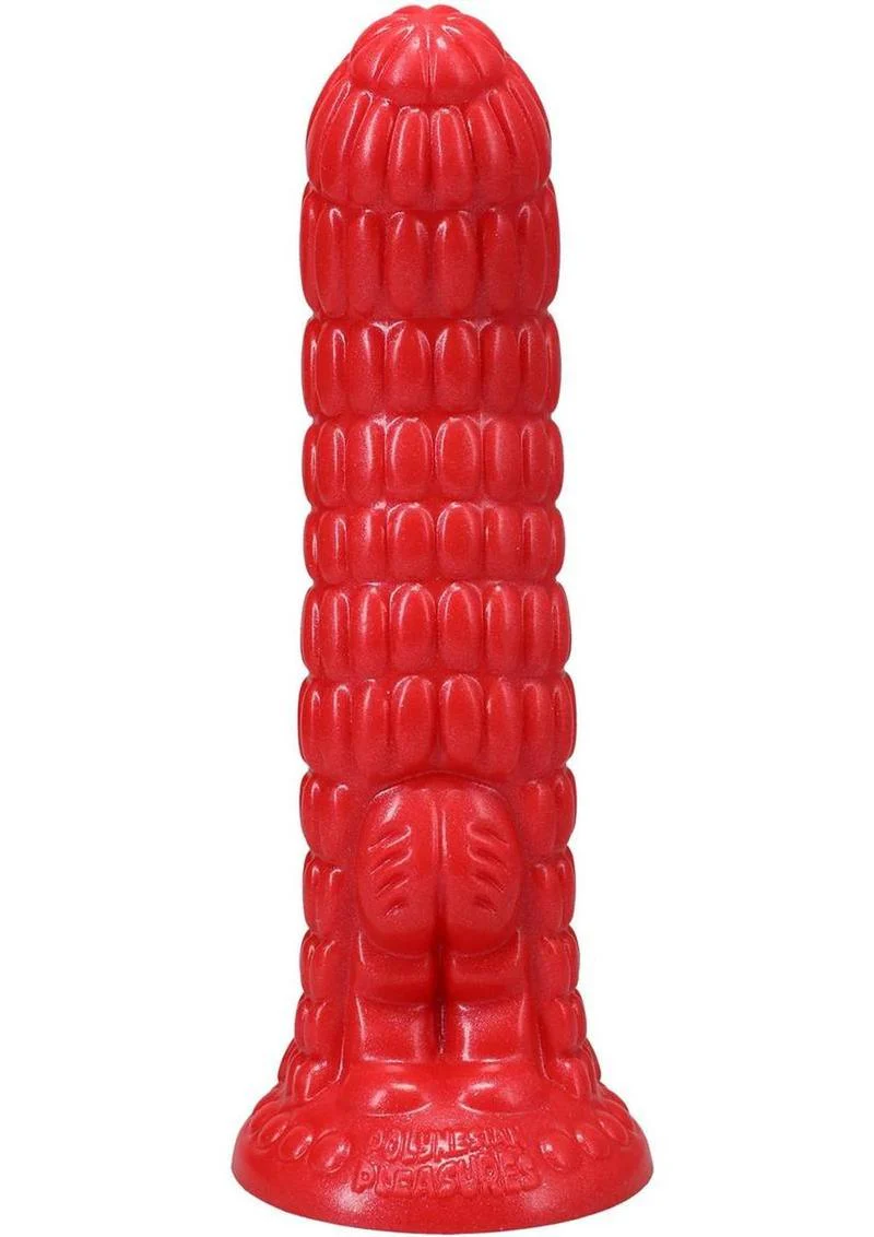 Polynesian Pleasure Idols Ula' Make Fire Idol Rechargeable Silicone Vibrating Dildo with Remote Control - Image 3