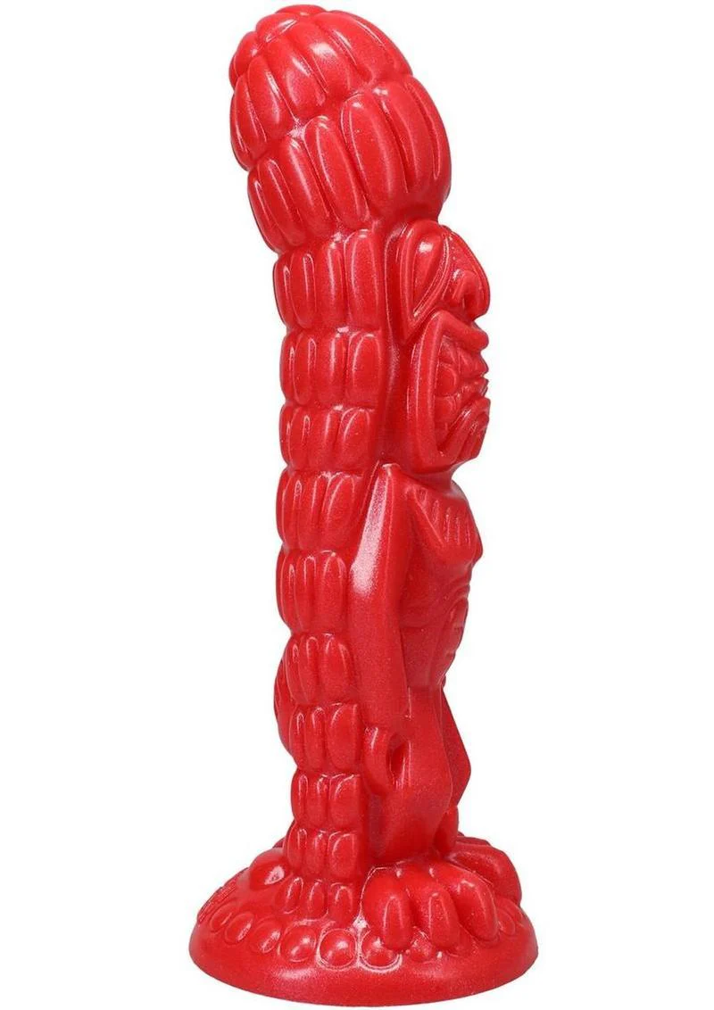 Polynesian Pleasure Idols Ula' Make Fire Idol Rechargeable Silicone Vibrating Dildo with Remote Control - Image 4