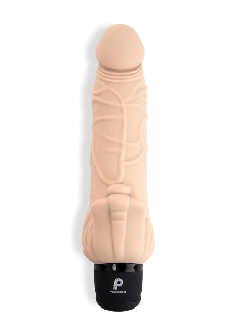Powercocks Silicone Realistic Vibrator with Clitoral Stimulator - Image 4
