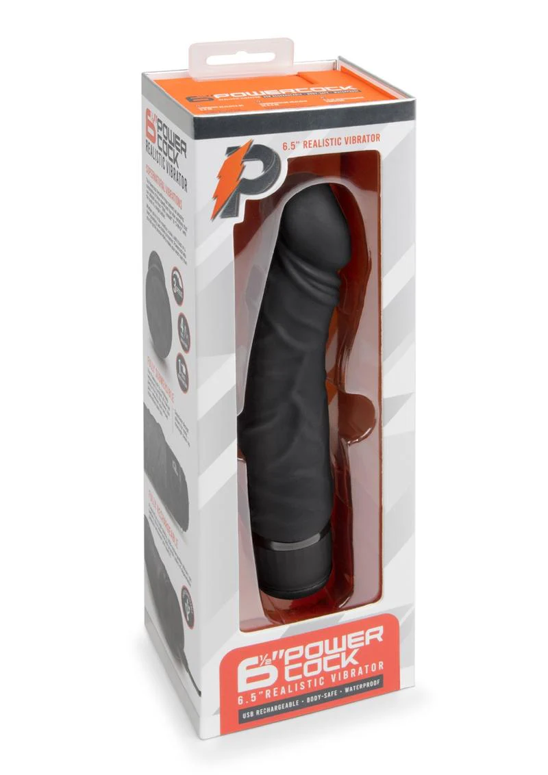 Powercocks Silicone Rechargeable Realistic Vibrator - Image 6