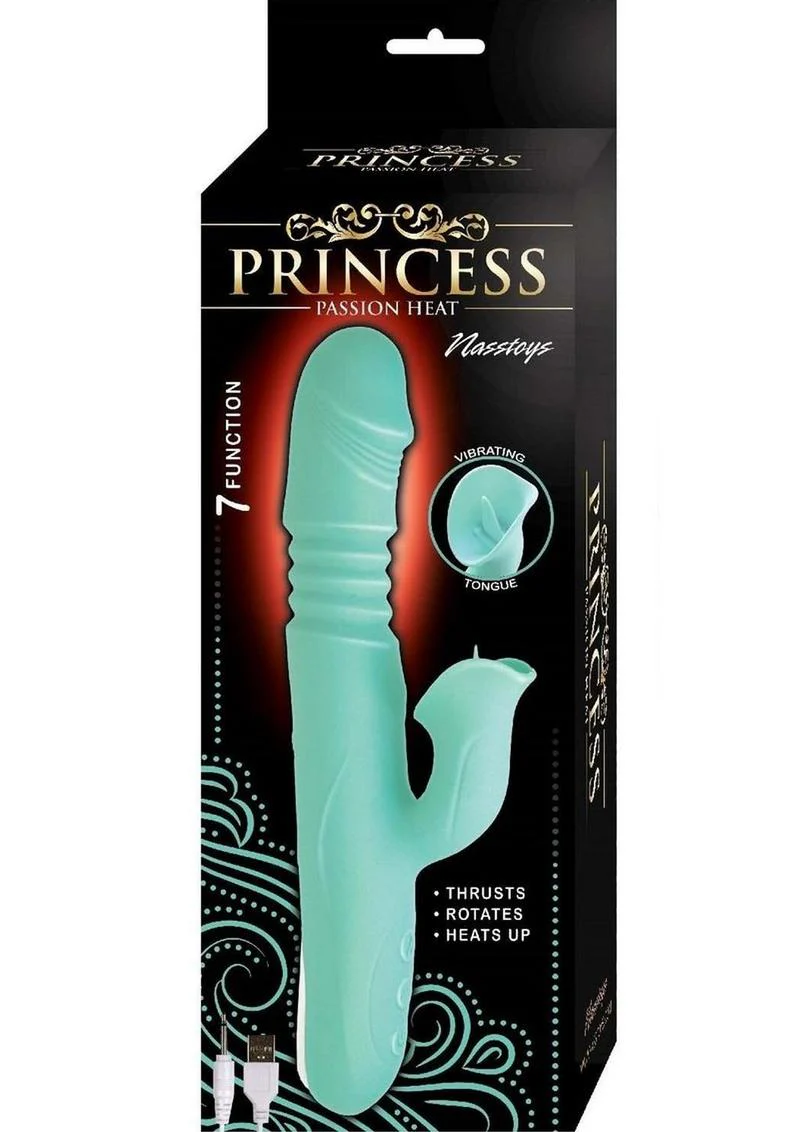 Princess Passion Heat Rechargeable Silicone Warming Vibrator with Clitoral Wheel - Image 3