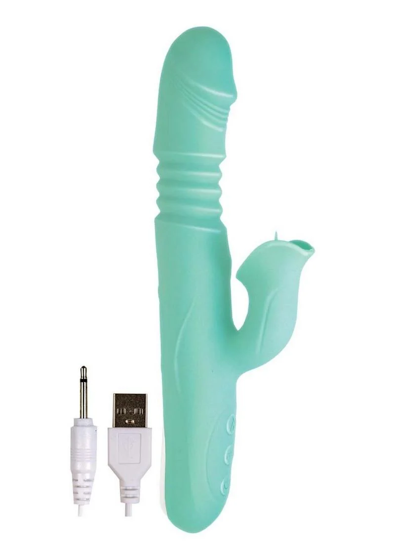 Princess Passion Heat Rechargeable Silicone Warming Vibrator with Clitoral Wheel - Image 4