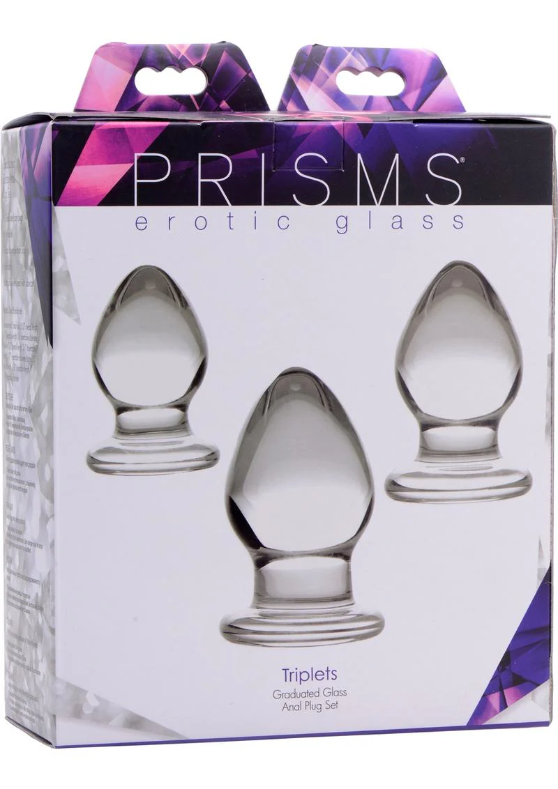 Prisms Triplets 3 Piece Glass Anal Plug Kit - Image 2