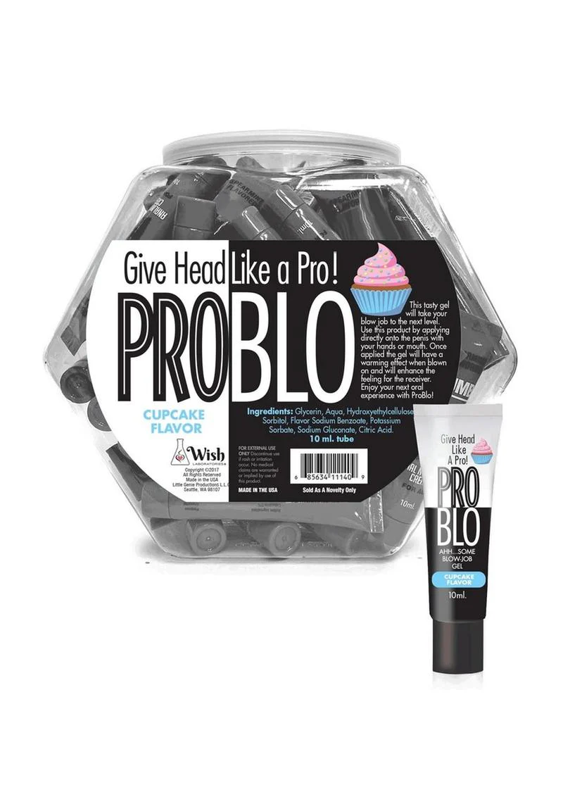 Problo Fishbowl Oral Pleasure Flavored Gel 10ml (65 Per Bowl) - Cupcake - Image 2