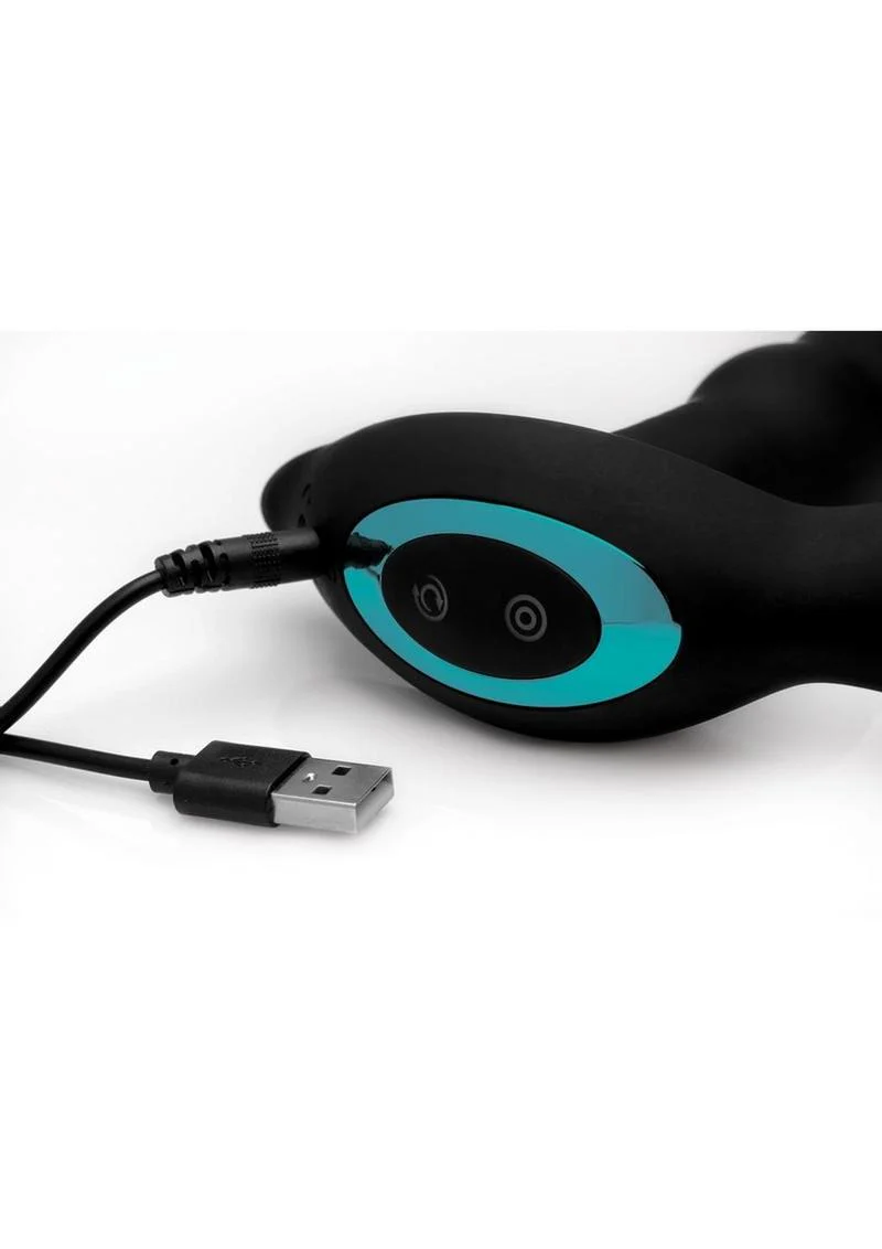Prostatic Play Curved Rotating Silicone Prostate Plug with Remote - Image 4