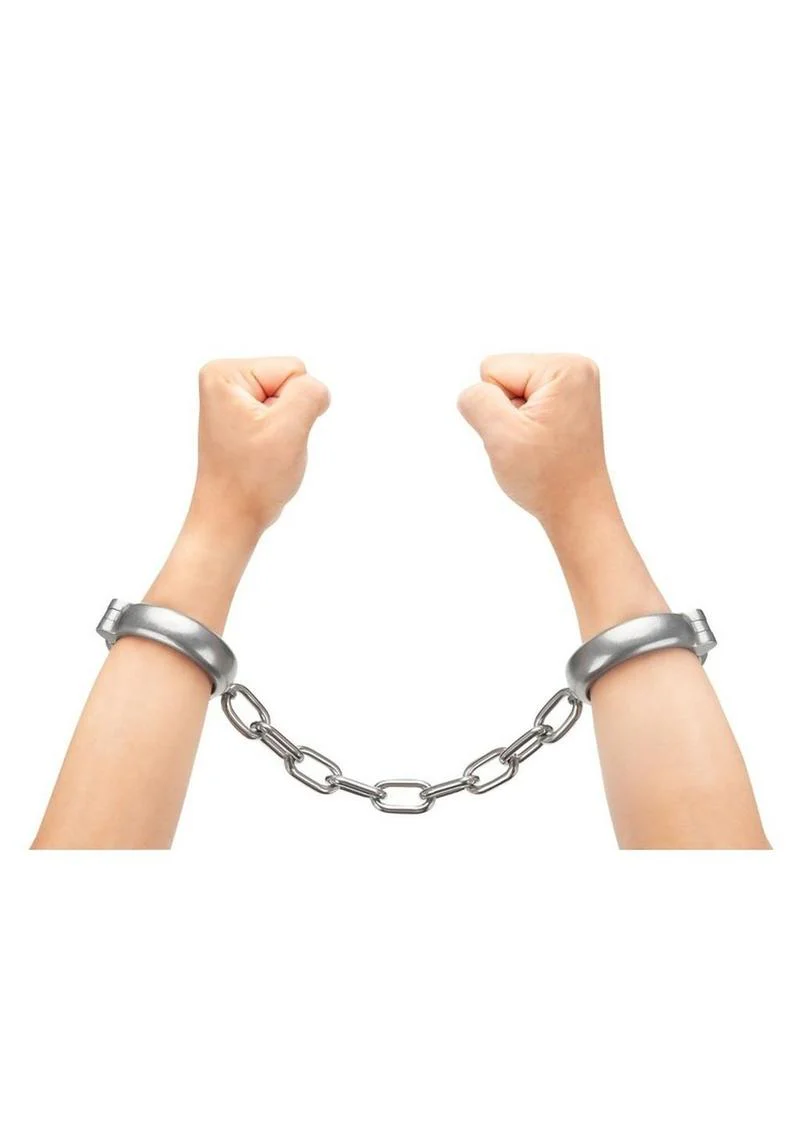 Prowler Red Heavy Duty Metal Handcuffs - Stainless - Image 3