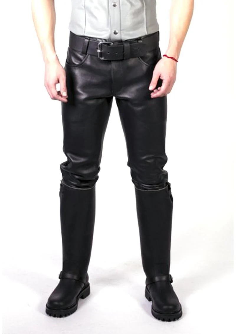 Prowler Red Leather Jeans - Image 9