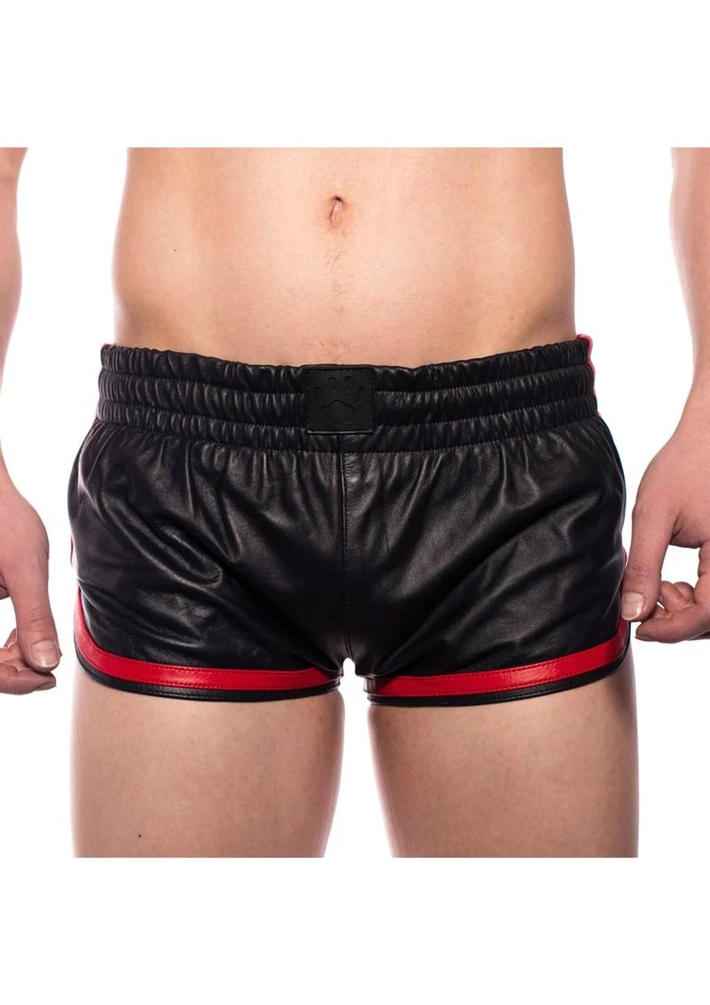 Prowler Red Leather Sport Shorts - Image 2