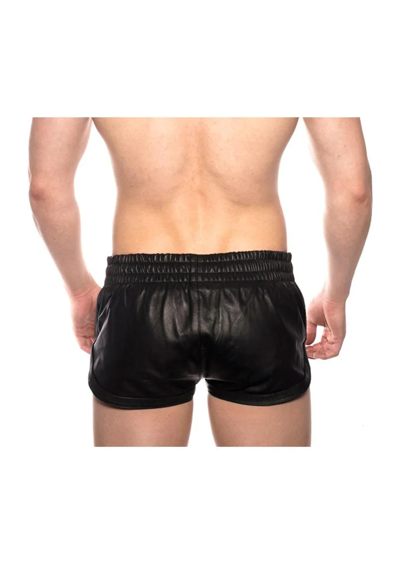 Prowler Red Leather Sport Shorts - Image 34