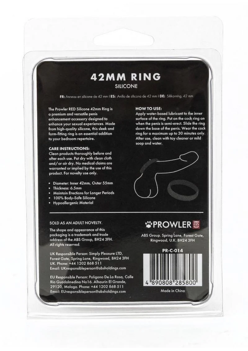 Prowler Red Silicone 42mm Cock Ring - Image 4