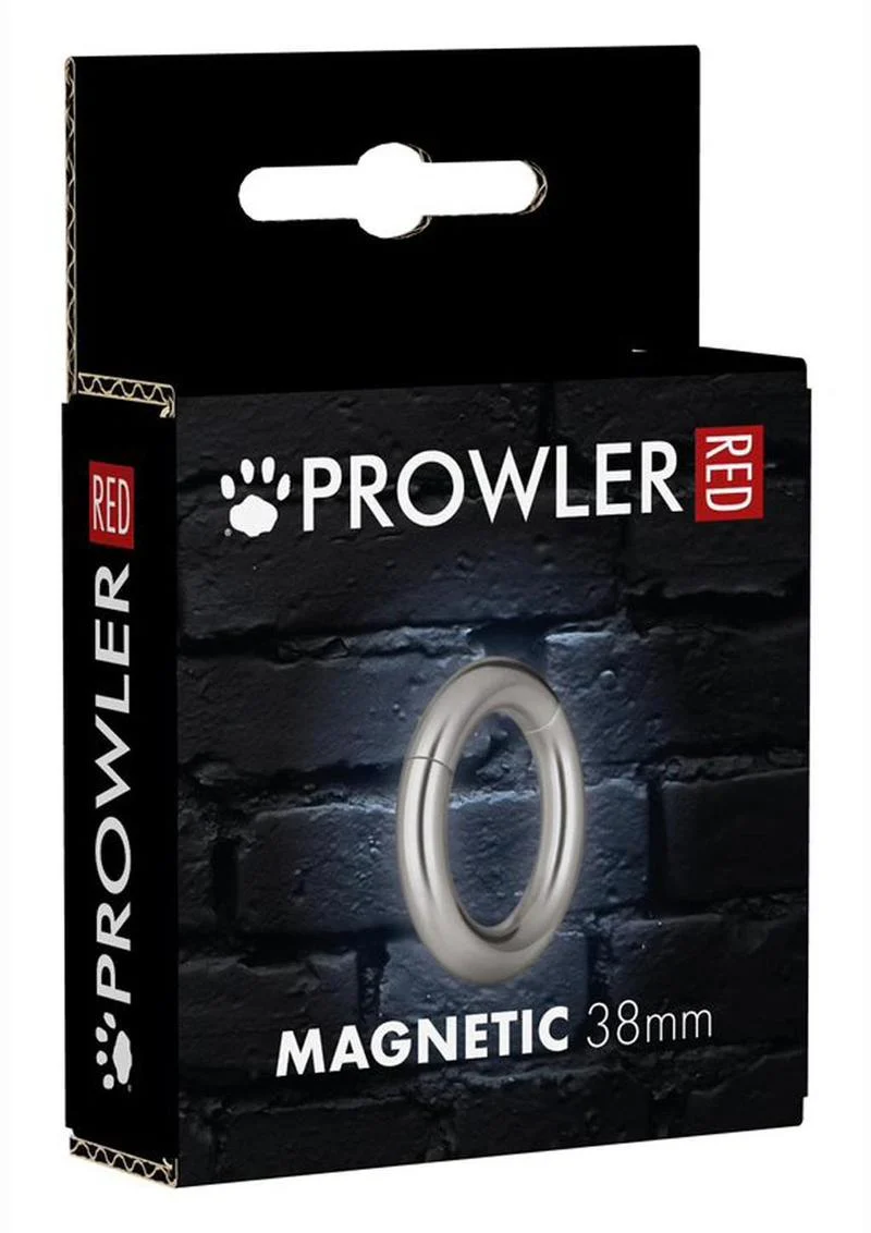 Prowler Red Stainless Steel Magnetic Cock Ring - Image 2