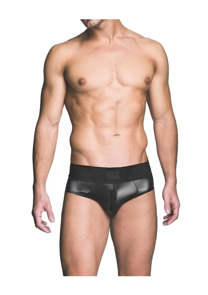 Prowler Red Wetlook Brief Blk Sm - Image 2