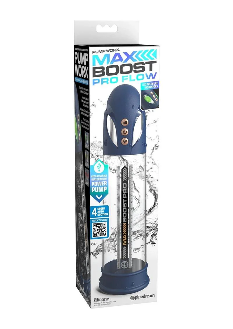 Pump Worx Max Boost Pro Flow Rechargeable Penis Pump - Image 6