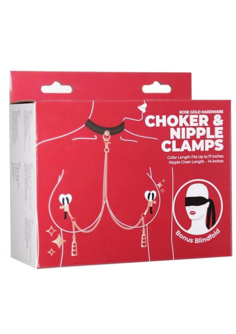 Punishment Choker and Nipple Clamps - Image 2