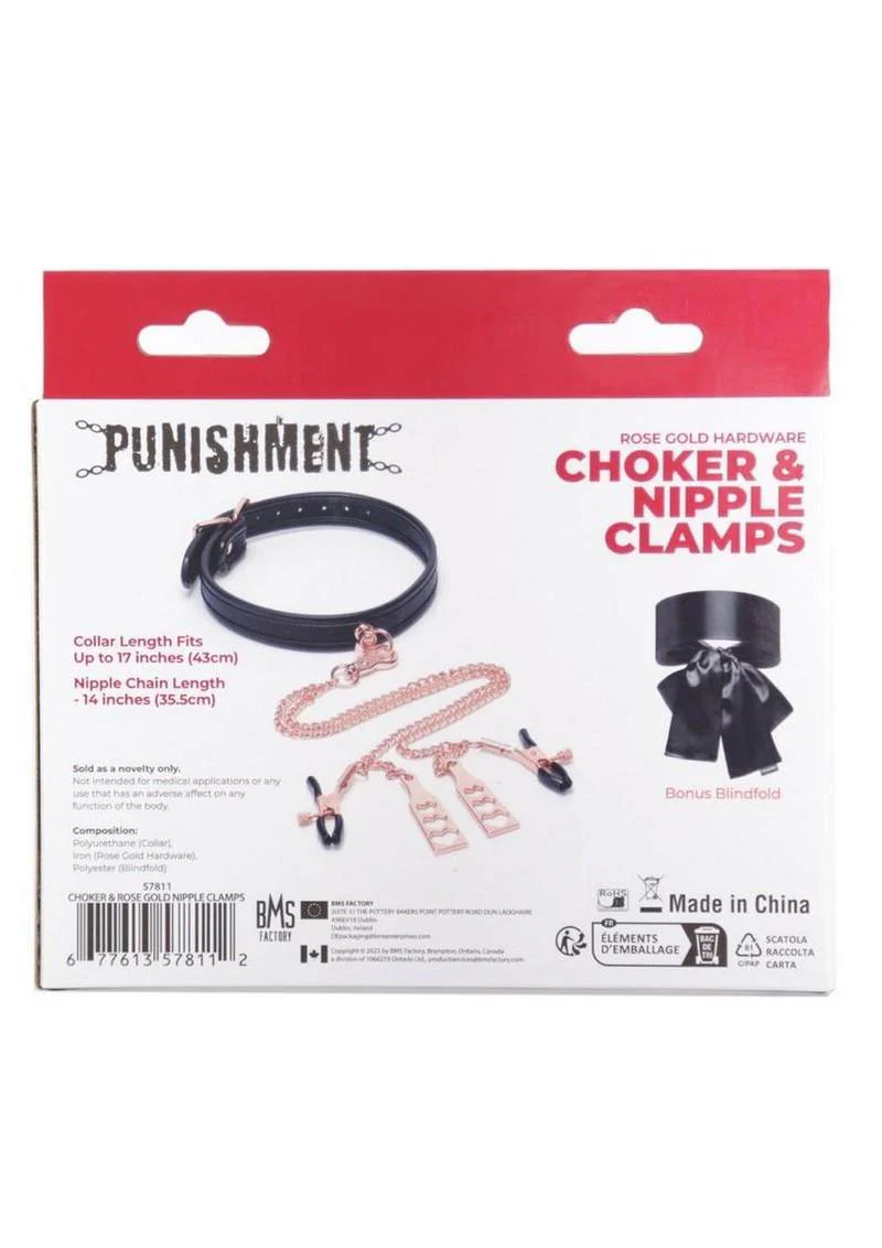 Punishment Choker and Nipple Clamps - Image 3