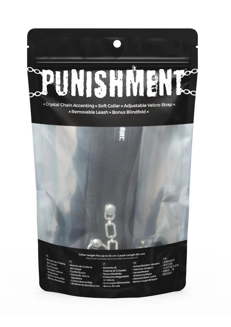 Punishment Crystal Detail Collar and Leash - Image 4