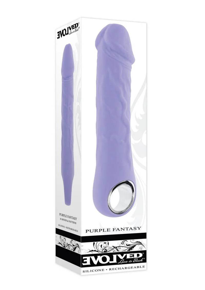 Purple Fantasy Rechargeable Silicone Vibrator - Image 2