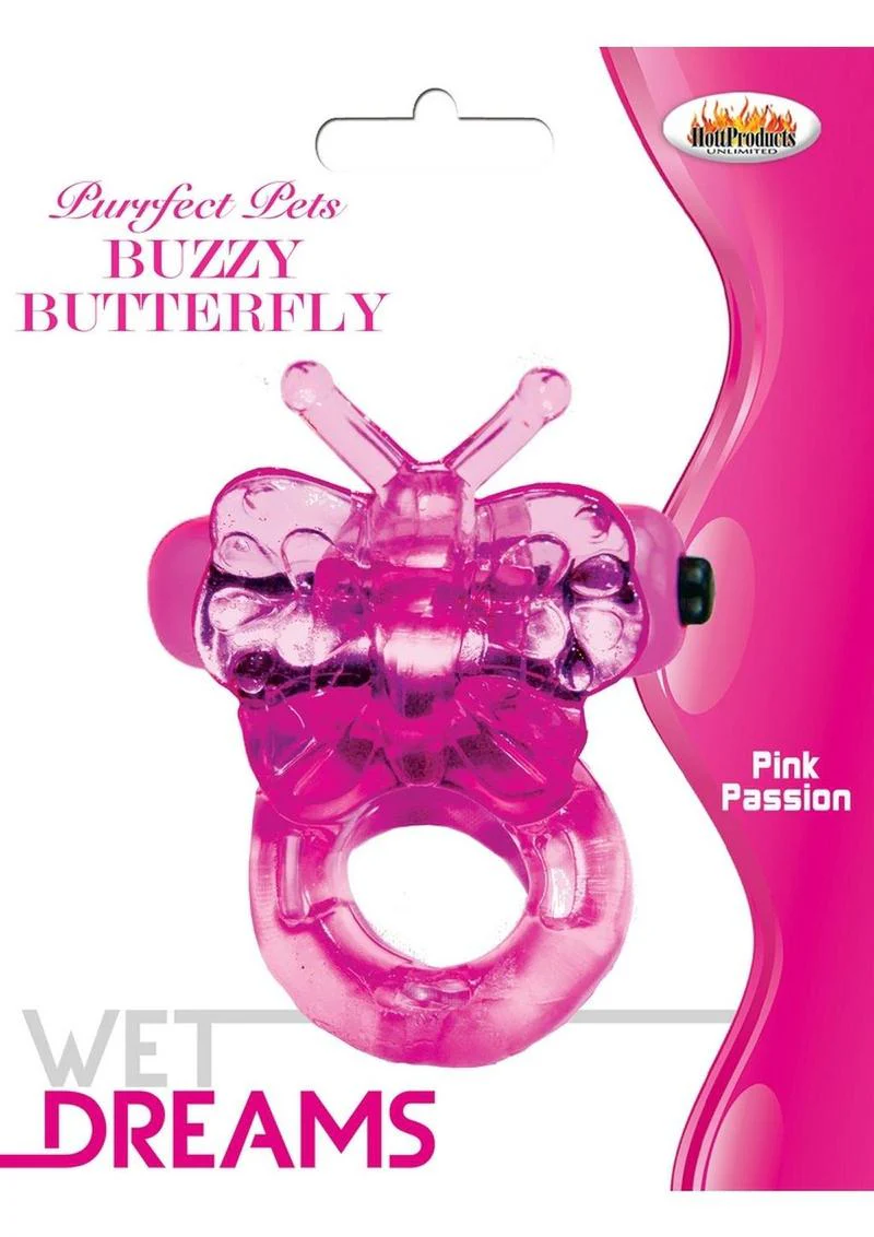 Purrfect Pets Buzzy Butterfly Silicone Stimulator with Vibrating Bullet - Image 3